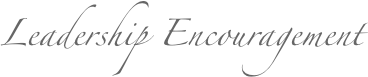 Leadership Encouragement